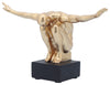 Sagebrook Home 16935-01 Resin, Set of 2, 6", Man Sculpture Bookend, Gold