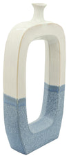 Sagebrook Home 13903-17 Ceramic, 24" Vase with Cutout, Sky Blue