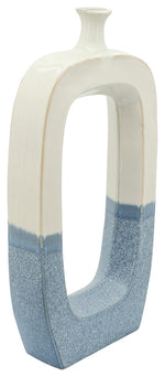 Sagebrook Home 13903-17 Ceramic, 24" Vase with Cutout, Sky Blue