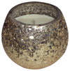 Sagebrook Home 80141-01 Candle On Gold Crackled Glass 17oz