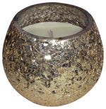 Sagebrook Home 80141-01 Candle On Gold Crackled Glass 17oz