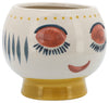 Sagebrook Home 16687-01 Ceramic, 7" Face Planter, Multicolor