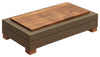 Sagebrook Home 15453-01 Wood 15" Faux Leather Box With  Legs, Green