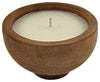 Sagebrook Home 80127-02 Wood 6" Bowl Candle, Brown 9oz