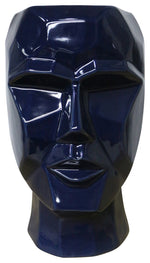 Sagebrook Home 14791-05 Ceramic, 12" Face Vase, Navy