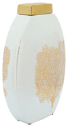 Sagebrook Home 16149-01 12" Decal Jar with Lid, Gold