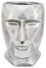 Sagebrook Home 16174-08 Resin, 17" Face Vase, Silver