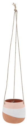 Sagebrook Home 16484-03 Ceramic 6" Terracotta Hanging Planters, Pink
