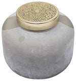 Sagebrook Home 80145-02 5" Candle On Frosted Glass, Gray 22oz