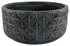 Sagebrook Home 16630-02 Resin, 15" Textured Planter, Black