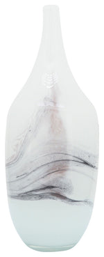 Sagebrook Home 16693-02 Glass, 14", Abstract Vase-White