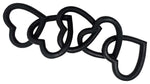 Sagebrook Home 16586-03 Metal, 19" Heart Links, Black