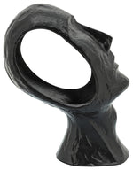 Sagebrook Home 16365 Metal, 12" Face Table Accent, Black