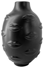 Sagebrook Home 16323-02 6" Lips Vase, Black