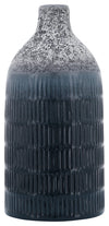 Sagebrook Home 16756-01 Ceramic 12" 2-Tone Tribal Vase, Gray/Blue
