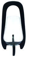 Sagebrook Home 15628-02 15" Glass Lantern With  Wood Handle, Black