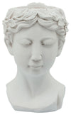 Sagebrook Home 16165-02 Resin, 9" Lady Head Planter, White