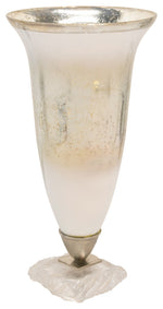 Sagebrook Home 15618-02 18" Glass Vase With Acrylic Base, Silver