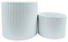 Sagebrook Home 16966 Ceramic Set of 2 8/10" Line Planters, White