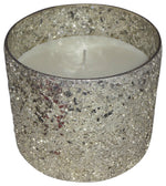 Sagebrook Home 80142-04 Candle On Silver Crackled Glass 26oz