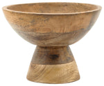 Sagebrook Home 16392 Wood, 8" Bowl With Stand, Brown