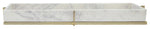 Sagebrook Home 15482-03 Marble 24x9" Tray With  Metal Base , White