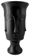 Sagebrook Home 16322-02, 15" Multicolor Faced Vase, Black