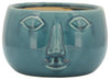 Sagebrook Home 14960-03 Ceramic 7" Face Planter, Turquiose