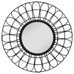 Sagebrook Home 14920-02 36" Rattan Mirror, Black