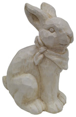 Sagebrook Home 16819-01 Resin, 12" Mr. Rabbit Statue, Antique White