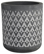 Sagebrook Home 16790-03 Cement, 4" Aztec Pen Holder, Gray