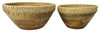 Sagebrook Home 15643-01 Set of 2 Woven Bowls, Brown