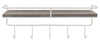 Sagebrook Home 13880-05 Metal/Wood 20" 5 Hook Wall Shelf, White/Gray