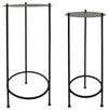 Sagebrook Home 16531 Metal, Set of 2, 28"/32" Round Side Tables, Black