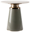 Sagebrook Home 16571-08 Marble Top, 18" Nebular Side Table, Gray