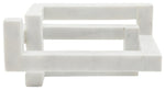 Sagebrook Home 15478 Marble 9" Decorative Pillar, White