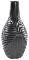 Sagebrook Home 13440-02 Black Striped Texture Vase 16"