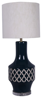 Sagebrook Home 51125 Ceramic 36.5" Urn Table Lamp, Blue