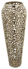 Sagebrook Home 16763-02 Metal, 33" Cut-Out Vase, Gold