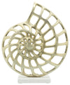 Sagebrook Home 16263-01 Metal 15" Shell On Base, Gold