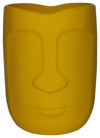 Sagebrook Home 15765-04 Ceramic 6" Face Vase, Yellow