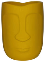 Sagebrook Home 15765-04 Ceramic 6" Face Vase, Yellow