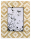 Sagebrook Home 16854 Resin, 4"x6" Diamond Photo Frame, Beige
