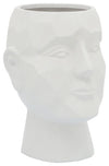 Sagebrook Home 16712-03 Porcelain, 5" Dia Face Vase, White