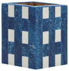 Sagebrook Home 16649-01 Resin, 3"x4" Plaid Pencil Cup, Blue