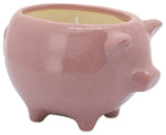 Sagebrook Home 80065-03, 6" Pig Scented Candle, Pink 10oz