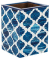 Sagebrook Home 16861 Resin, 3"x4" Vector Pencil Cup, Blue