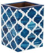 Sagebrook Home 16861 Resin, 3"x4" Vector Pencil Cup, Blue