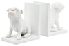 Sagebrook Home 16597 Resin, Set of 2 6" Dog Bookends, White