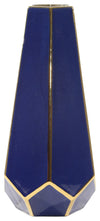 Sagebrook Home 13596-02 Ec, Blue/Gold Faceted Vase 11"